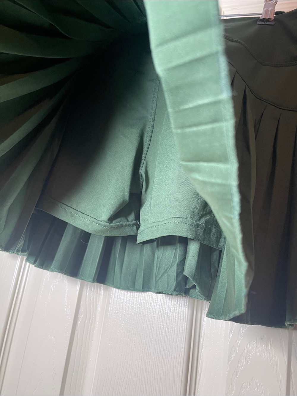 GoldHindel Forest Green Pleated Tennis Skort with Built-In Shorts - Picture 3 of 6